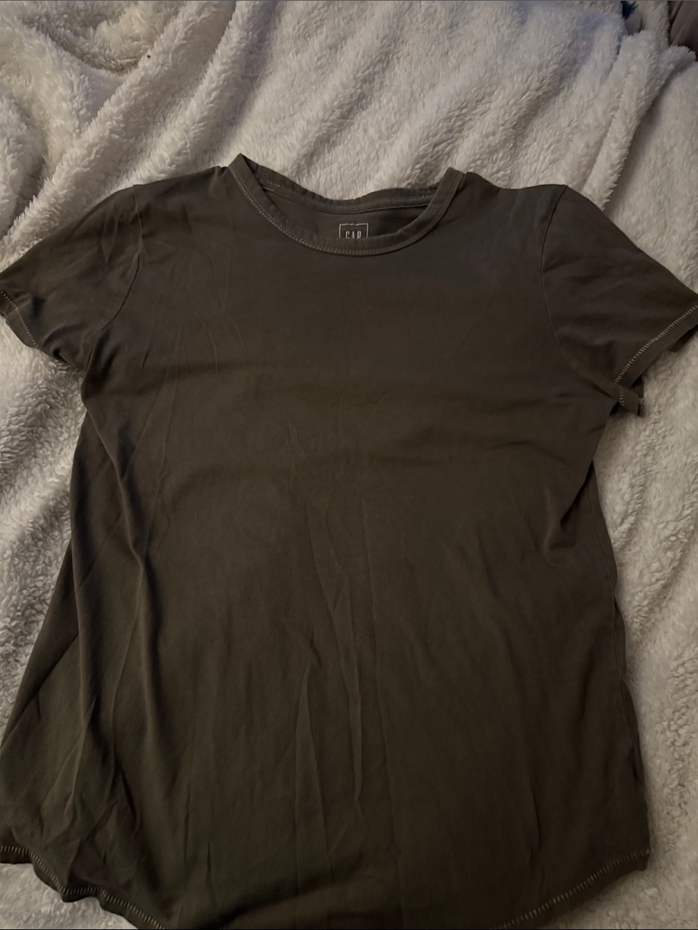 GAP Olive Crew Neck Short Sleeve Tee